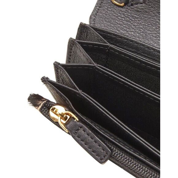 Mcm Red Leopard Gold Studded Flap Cardholder Micro Crossbody Chain Bag - Picture 6 of 7